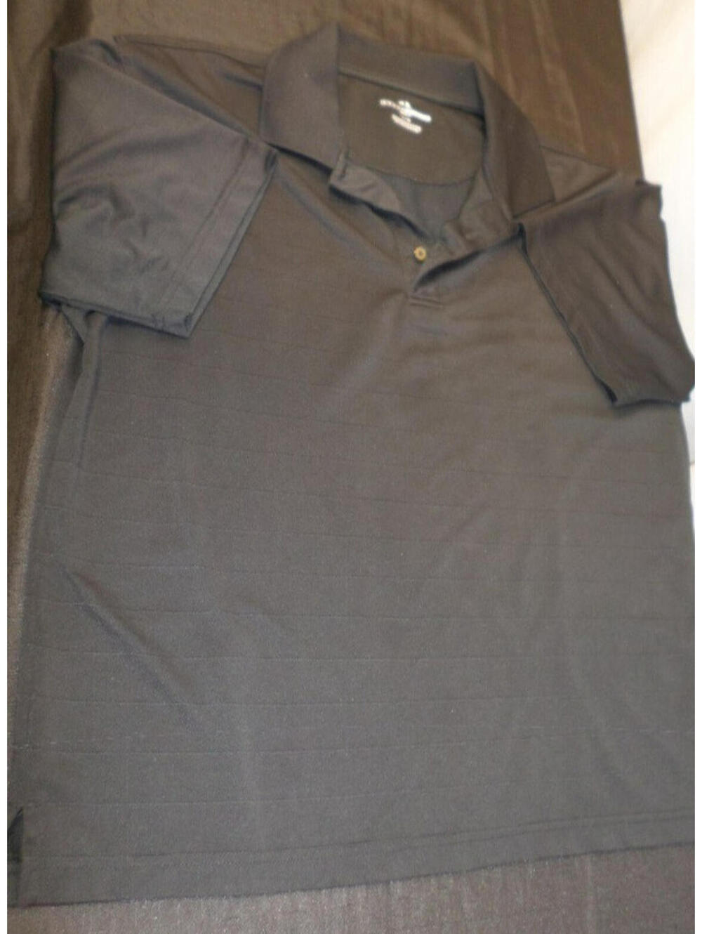DESIGNER GRAND SLAM 100% POLYESTER SHORT SLEEVE GOLF POLO BLACK SHIRT SIZE LARGE